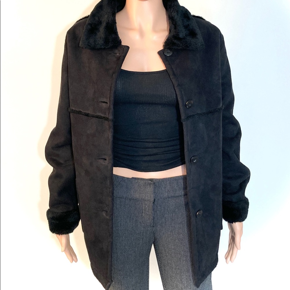 LG•BC CLOTHING ORIGINAL•SEXY•COZY BLACK COAT•